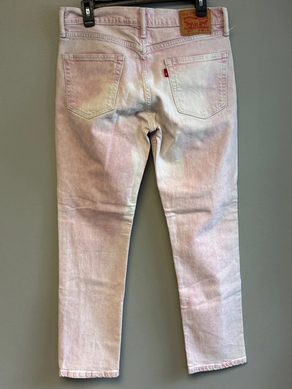 Levi’s 511 Slim Fit Jeans Pink Stretch Denim Men’s 33x30